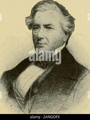 Essentials of United States history . med seulement d'harmoniser les vues de l'Northand le Sud. Vu dans l'ensemble de la lumière de cette laterday, il semble probable qu'il a été grandement influencé par hisfear d'une sécession. Mais, ce qui-jamais ses motivations, l'speechseriously blessé son influence.Il offensé la grande masse des gens du Nord, et Web-ster n'a jamais repris son formerpopularity. Il n'était pas désigné nomi pour la présidence en1852. Il est mort en octobre ofthat même année, un disappointedman. 317. Electionnominated présidentielle Franklin Pierce du New Hampshire, et WilliamR. Le Roi de l'Alabama, TheWhigs Banque D'Images