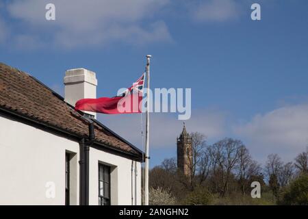 BRISTOL, ROYAUME-UNI - 8 AVRIL 2019. Cabot Tower un bâtiment classé de catégorie II construit dans les années 1890, situé dans un parc public sur Brandon Hill Banque D'Images