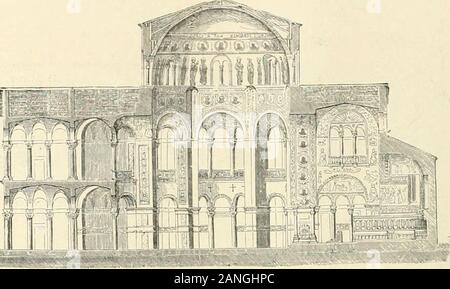 Revue de l'art chrétien . Intérieur de la Basilique Saint-Vital de Ravenne un. 30 ÎRcbur^T De rt chrétien. En dehors de ces édifices caractéristi- type basilical, parmi lesquelles se distinguent-ques de lintluence Ravennepos- guent Orientale, surtout Saint-Apollinaire restaurant le etsède, dès la même époque, des églises de Saint-Apollinaire ?" Classe. Elles are provided. Coups longitudinale de la basilique de Saint-Vital à Ravenne ( disposition des mosaïques). Banque D'Images