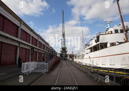 BRISTOL, Royaume-Uni - 10 avril, 2019. Le port de Bristol Bristol aka Docks existe depuis le 13ème siècle, réaménagé au 19e siècle est souvent appelé le Banque D'Images