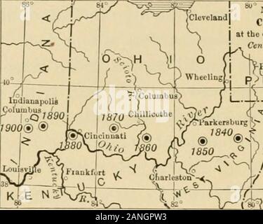 Essentials of United States history . en 1806 et wasopened au public en 1820. Plus tard, la route a été étendue aux affaires indiennes-apolis et ensuite jusqu'au Mississipi. Il en a coûté près de 7 milliondollars. La Cumberland Road a été une grande aide pour aider l'avant l'élaboration de l'Ouest. Comme la plate-forme était lisse et l'gradeswere facile, c'était habituellement suivie par le nombre de bandes d'émigrants whowere à ce moment de quitter l'Est pour les régions plus fertiles du mis-sissippi Valley. Voir la carte de la page 221. 224 PRINCIPES FONDAMENTAUX DE L'histoire des États-Unis avaient déjà traversé l'Atlantique, et l'Enterprise ha Banque D'Images