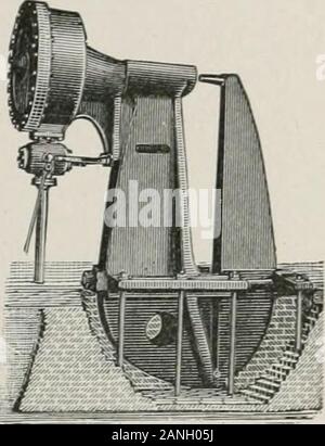 Les merveilles de mechanismA moderne résumé des progrès récents en mécanique, physique et sciences de l'ingénieur . Les machines-outils. 245 Fig. 57.. STEA.M-EIVETEK. Ces sont principalement utilisés par de constructeurs de ponts et inshearing le placage du métal pour les navires en fer ou en acier. Le rivetage requiert beaucoup moins de force de la part d'amachine à faire poinçonner et de cisaillement, mais la machine à vapeur à riveter-illustré ici est un très heavymachine, de William Ventes & Co.smake, et présente une gapfor de six pieds le travail. Il fonctionne par press-ure, et non en le martelant. Theresult est préférable à l'ac-complished rivetage par une succession de blo Banque D'Images