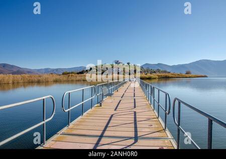 Mikri Prespa, Limni, Agios Achilios, Florina, Grèce Banque D'Images