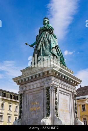 Maria Theresia Memorial, impératrice d'Autriche, neuer Platz, Klagenfurt, Carinthie, Autriche Banque D'Images