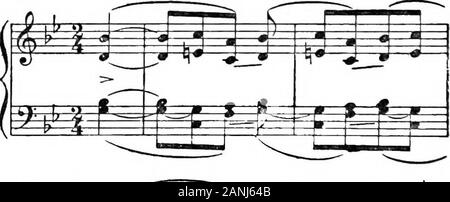 L'harmonie moderne, son explication et l'application . ER II UNE PLUS GRANDE LIBERTÉ SUR L'ANCIEN Lignes de cet âge, quand tout est jeté dans le creuset andtested, il est naturel que les compositeurs doivent montrer anincreasing désir de briser un grand nombre des règles universellement respectées. hithertoalmost On ne peut douter qu'il issome profondément située sous le principe d'exceptions d'therule cinquièmes parallèle interdisant et les octaves. Le fait que l'idée de l'écriture cesse d'exister lorsque deux ou^°1* plus de pièces s'exécuter en cinquièmes consécutifs ne semble guère de tenir bon, que cela dépend entièrement de la di Banque D'Images