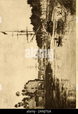 Catalogue des tableaux modernes et aquarelles composant la collection Lazare Weiller . cel - QuartierMoitffelard, Paris. 19 avril 1868. Collection de Rosenberg. Lebourg (Albert) A 27. - Environs de Rouen. Au crépuscule. - - A gauche de grands peupliers, un sansfeuilles les talus, une maison. L'reflètelincendie dune mare du ciel. - A droite, un moulin. Toile. - Haut.  : 47 100.  ; Larg.  : 65 100. Signe à gauche en bas, : A. Lebourg. Rouen, 1894. COLLECTION LAZARE WEILLER Lebourg (Albert) 28. - Le Chaland. A droite sur la rivière, le chaland amarré près dubord. Vers la gauche, une charrette remontan Banque D'Images