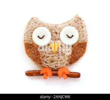 Concept Alimentaire Sleeping Owl Banque D'Images