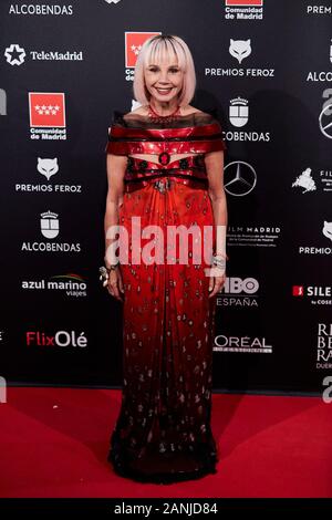 Alcobendas, Espagne. 16 janvier, 2020. Victoria Abril assiste à la remise des Prix 2020 Taib au Teatro Auditorio Ciudad de Alcobendas Dans Alcobendas. Credit : SOPA/Alamy Images Limited Live News Banque D'Images