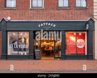 La boutique de vêtements Fatface à Ely Cambridgeshire UK Banque D'Images