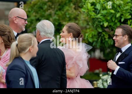 STOCKHOLM, Suède - le 11 juin 2019 : la famille royale suédoise au Polar Music Prize. Banque D'Images