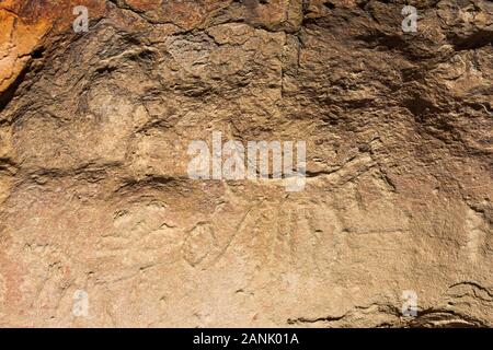 Hickison Petroglyphs Recreation Area et site d'interprétation Banque D'Images