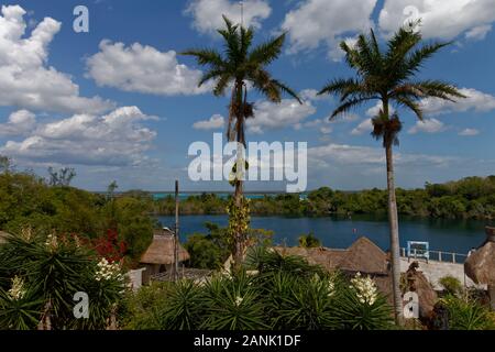 Une petite ville de Bacalar dans l'état de Quintana Roo Banque D'Images