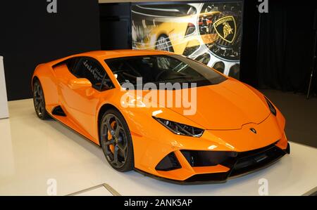 Montréal,Québec,Canada,Janvier 16,2020.Lamborghini Ouragan EVO en exposition à Montréal,Québec,Canada.Credit:Mario Beauregard/Alamy News Banque D'Images