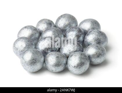 Chocolat Silver Balls isolated on white Banque D'Images