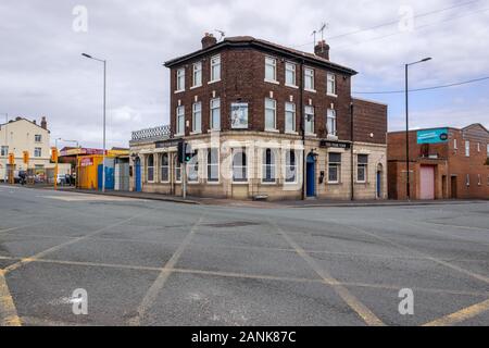 Park View Hotel pub et restaurant sur le raccordement de prix de Street et la rue Duke, Birkenhead, Wirral Banque D'Images