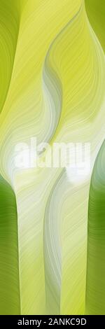 Embase verticale artistique conçu avec Kaki foncé, thé vert et jaune couleurs vert Banque D'Images