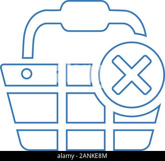 Bien organisé et totalement modifiable Déposer panier icône vecteur, supprimer de votre panier pour toute utilisation comme support d'impression, le web, les images, l'utilisation commerciale o Illustration de Vecteur