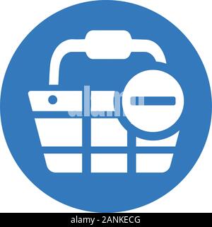 Bien organisé et totalement modifiable Déposer panier icône vecteur, supprimer de votre panier pour toute utilisation comme support d'impression, le web, les images, l'utilisation commerciale o Illustration de Vecteur