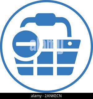 Bien organisé et totalement modifiable Déposer panier icône vecteur, supprimer de votre panier pour toute utilisation comme support d'impression, le web, les images, l'utilisation commerciale o Illustration de Vecteur