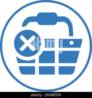 Bien organisé et totalement modifiable Déposer panier icône vecteur, supprimer de votre panier pour toute utilisation comme support d'impression, le web, les images, l'utilisation commerciale o Illustration de Vecteur