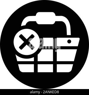Bien organisé et totalement modifiable Déposer panier icône vecteur, supprimer de votre panier pour toute utilisation comme support d'impression, le web, les images, l'utilisation commerciale o Illustration de Vecteur