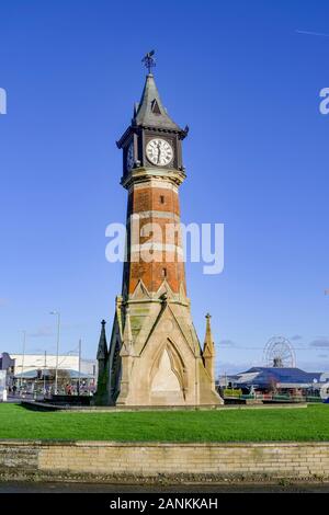 Tour de l'horloge du Jubilé de diamant, Skegness, dans le Lincolnshire, Angleterre, RU Banque D'Images