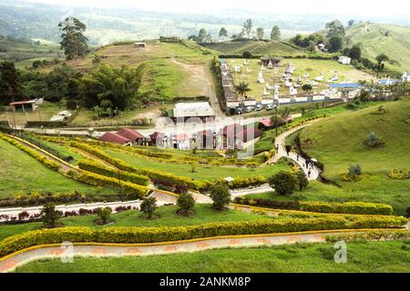 Les paysages naturels de l'affût de Filandia, Quindío en Colombie. Banque D'Images