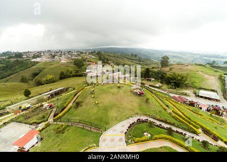 Les paysages naturels de l'affût de Filandia, Quindío en Colombie. Banque D'Images