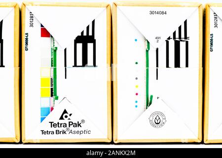 TETRA PAK et GREATVIEW Aseptiques Packaging Companies Banque D'Images