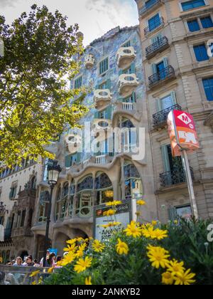 Casa Batllo, Barcelone et métro Banque D'Images