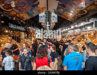 Marché De La Boqeria - Barcelone Banque D'Images