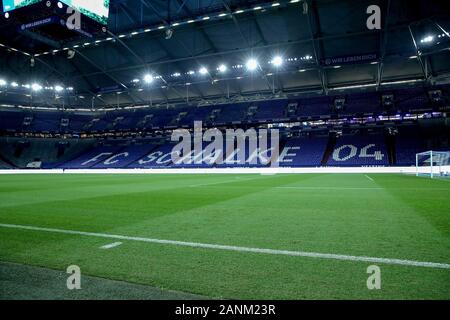 17 januari 2020 Gelsenkirchen, Allemagne Schalke 04 Football v Borussia Mönchengladbach L-R : Veltins Arena Banque D'Images