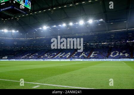 17 januari 2020 Gelsenkirchen, Allemagne Schalke 04 Football v Borussia Mönchengladbach L-R : Veltins Arena Banque D'Images