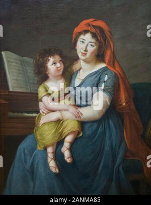 Elisabeth Vigee Le Brun : 'grande-duchesse E. N. Menishkova avec fille" Banque D'Images