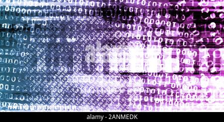 Surcharge de technologie et débordant de concept de données Banque D'Images