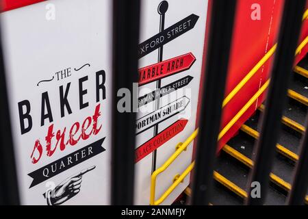 Le Wonderpass un passage inférieur pour piétons qui relie la station de Baker Street au sud de Marylebone Road, Londres, Angleterre, Royaume-Uni Banque D'Images