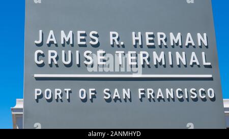 James R. Herman Cruise Terminal. Port de San Francisco. Inscrivez-vous à passagers au Pier 27 sur le bord de l'Embarcadero historique - San Francisco, Banque D'Images