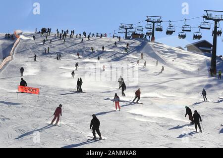 Alpe di Siusi, Italie. 17 Jan, 2020. Ski slope style Coupe du monde à l'Alpe di Siusi, Alpe di Siusi, Italie le 17 janvier 2020, les skieurs .Photo : Pierre Teyssot/Espa-Images : Cal Crédit Sport Media/Alamy Live News Banque D'Images