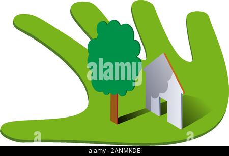 Vector sign service house Illustration de Vecteur