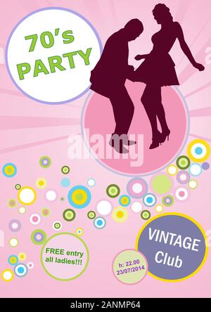 Invitation Vector vintage dance Illustration de Vecteur