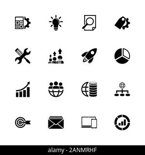 Icônes Seo - Étendre à n'importe quelle taille - Changement à n'importe quelle couleur. Télévision Vector Icons - Illustration noir sur fond blanc. Illustration de Vecteur