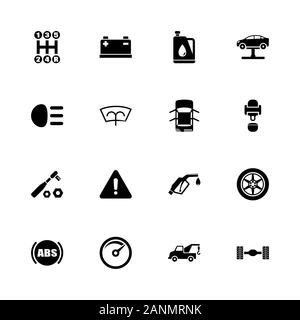 Icônes de voiture - Étendre à n'importe quelle taille - Changement à n'importe quelle couleur. Télévision Vector Icons - Illustration noir sur fond blanc. Illustration de Vecteur