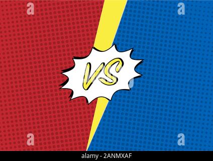 Par rapport à une formation en lutte lettres VS télévision style bd desig. N avec les demi-tons, la foudre, cercle rond frames. Illustration vecteur eps 10 Illustration de Vecteur