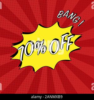 Vente Comic Speech Bubble Contexte En Cartoon Style vector illustration Illustration de Vecteur