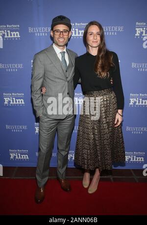 Santa Barbara, Ca. 17 Jan, 2020. Jonathan Lacocque, Clara Lehmann, au 35e Festival International du Film de Santa Barbara - Les grands artistes de l'Année lors de l'Arlington Théâtre à Santa Barbara, Californie le 17 janvier 2020. Credit : Faye Sadou/media/Alamy Punch Live News Banque D'Images