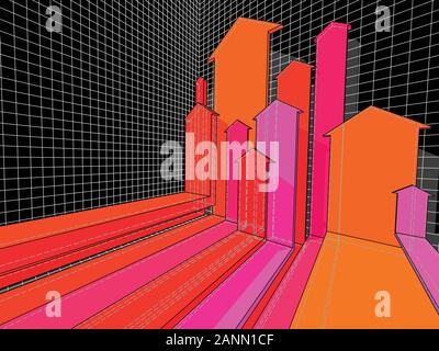 Schéma de la progression rapide des flèches dans le schéma d'abstrait Illustration de Vecteur