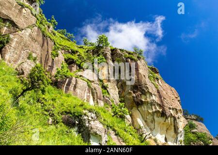 Rock formation appelé Sphinx, Drakensberg, Giants Castle Game Reserve, Afrique du Sud Banque D'Images