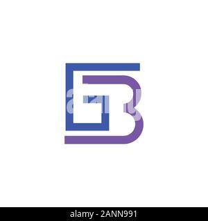 Lettre initiale go ou vecteur conception logo bg Illustration de Vecteur