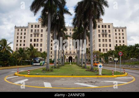 La Havane, Cuba - Janvier 21,2017 : l'Hôtel Nacional de Cuba est un hôtel de style éclectique historique espagnol à La Havane, Cuba, qui a ouvert ses portes en décembre 1930 Banque D'Images