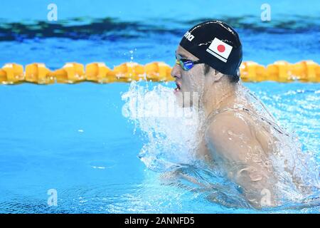 Beijing, Chine. 18 janvier, 2020. Daiya Seto du Japon fait concurrence au cours de la Men's 200 m quatre nages finale de Champions de la série 2020 de la FINA de natation à Beijing, le 18 janvier 2020. Credit : Ju Huanzong/Xinhua/Alamy Live News Banque D'Images